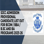 SJCC Admission Provisional Candidate List Out For UG Programs 2025 26